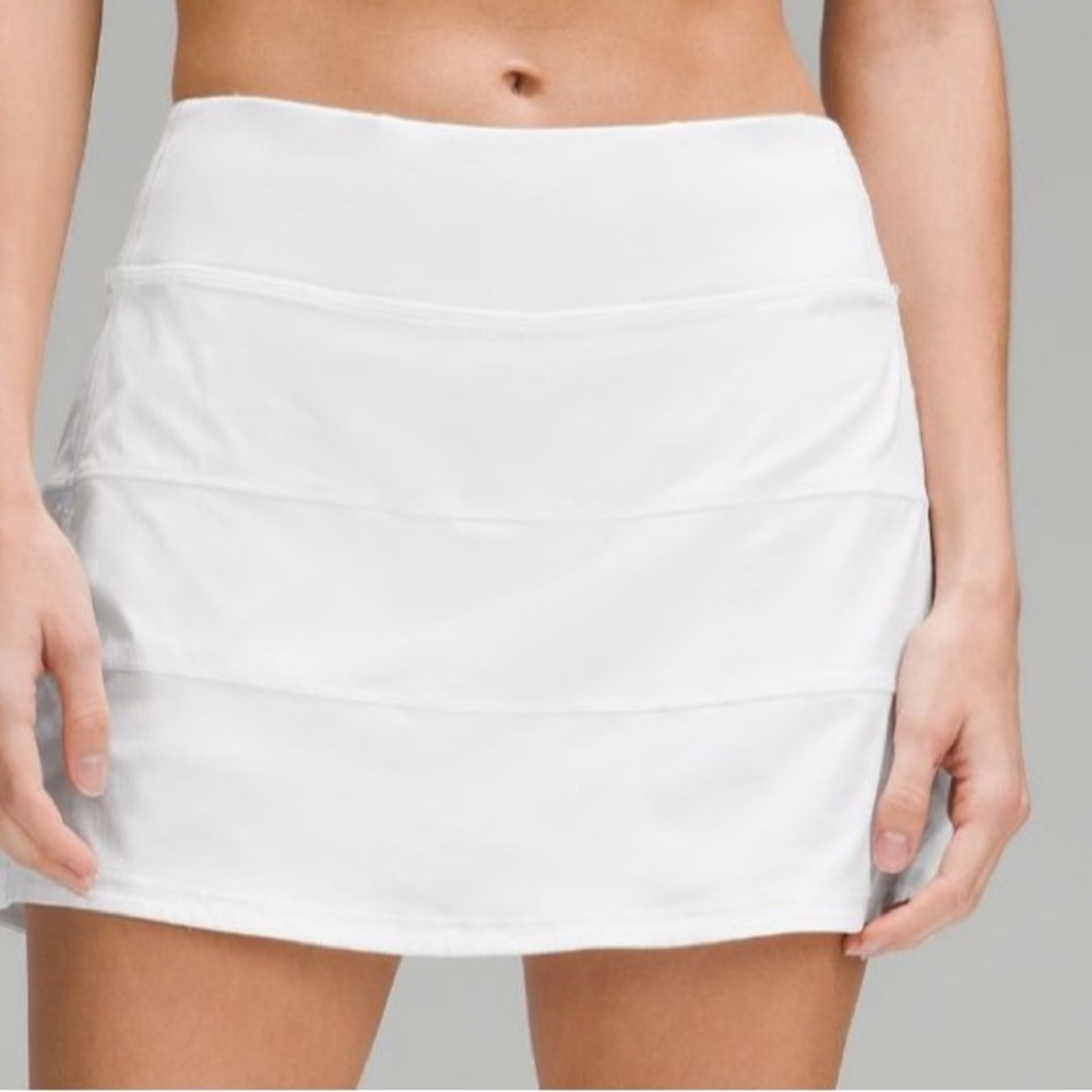 Lululemon pace rival skirt - white, size 4 long (tall)